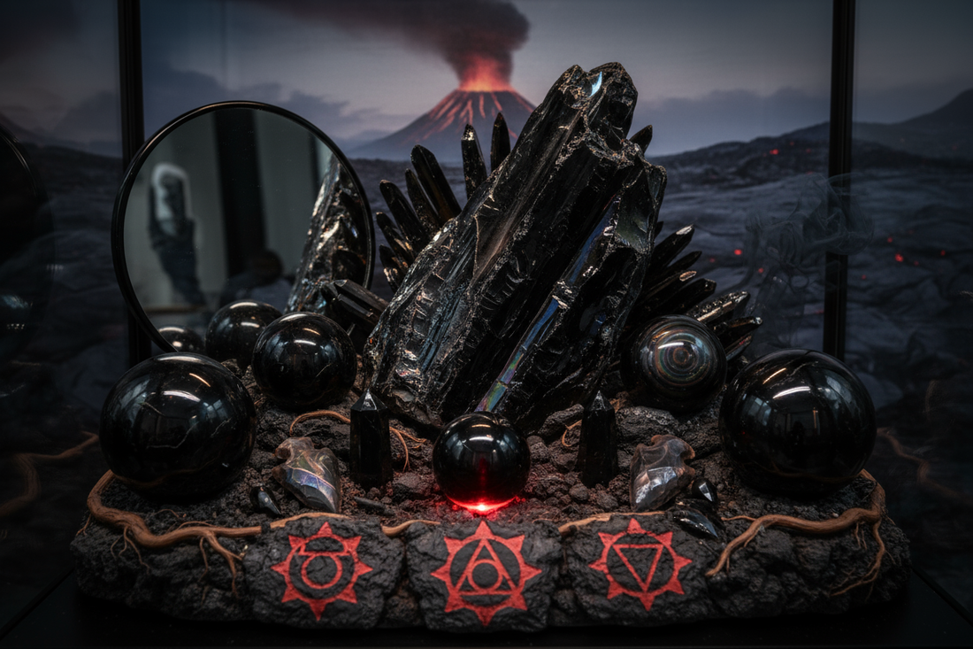 Obsidian: The Mirror Stone - Complete Guide to Shadow Work & Protection