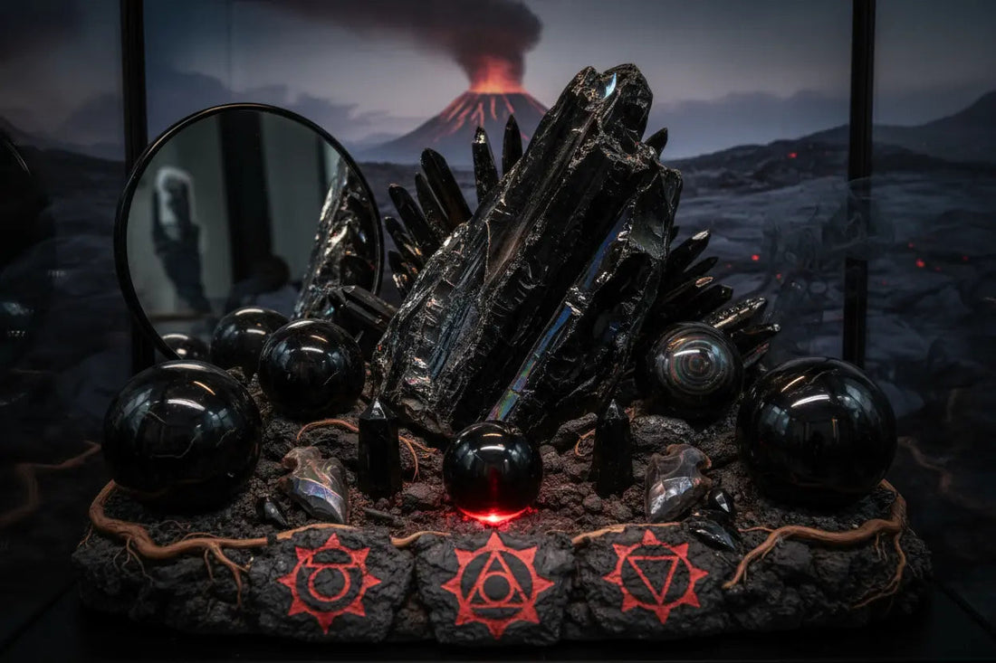 Obsidian: The Mirror Stone - Complete Guide to Shadow Work & Protection - Nicole's ritual universe