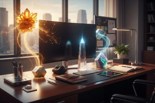 Office Crystal Setup: Productivity & Wealth