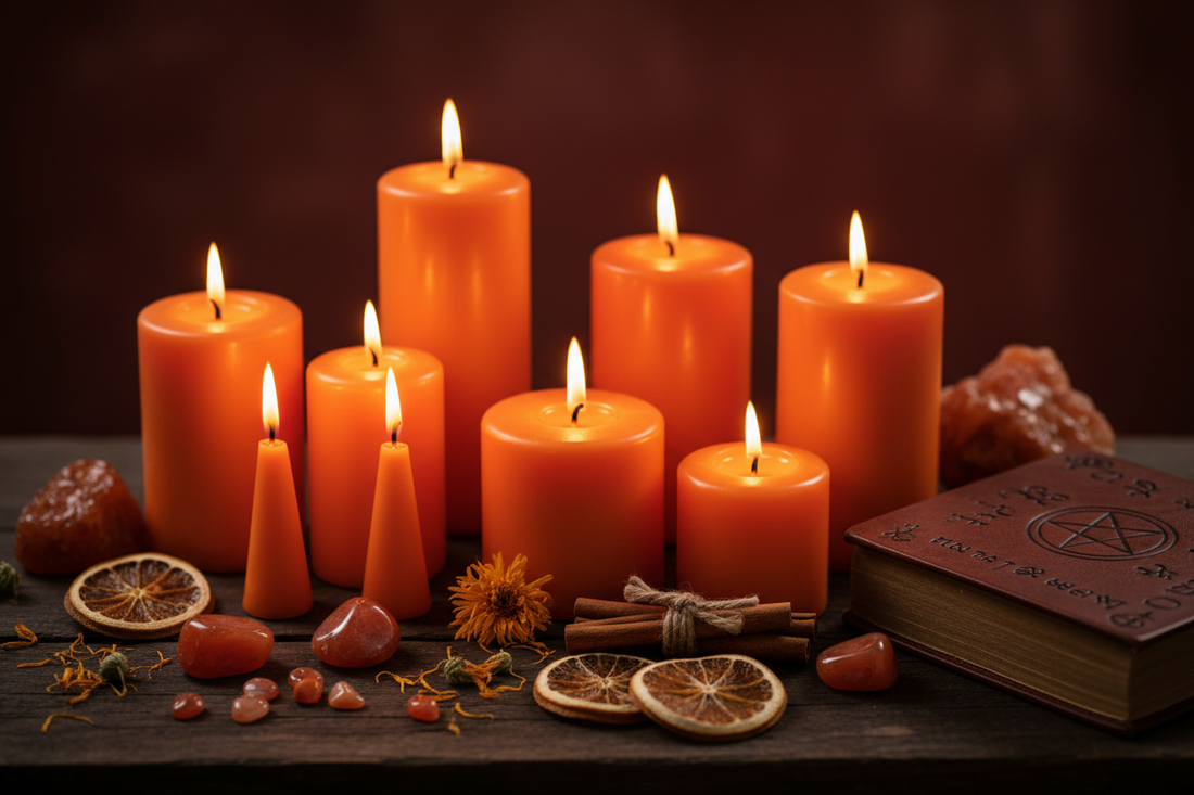 Orange Candle Spell Recipes: 10 Complete Workings for Joy, Success & Attraction