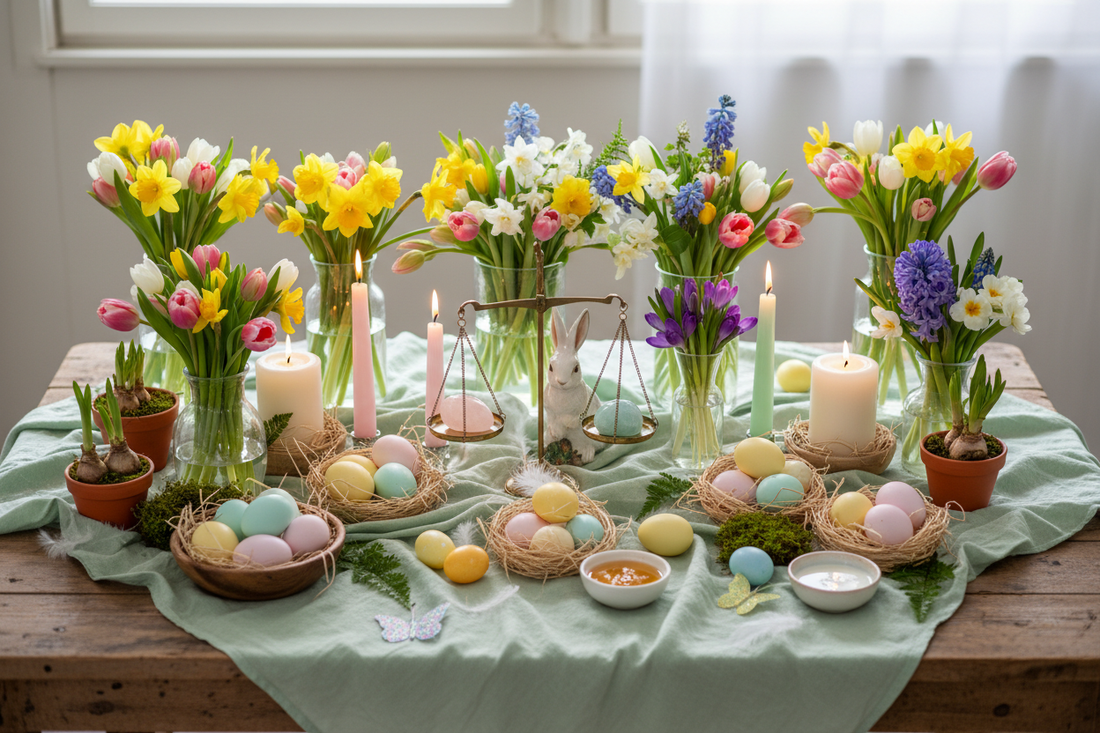 Ostara Altar Setup: Eggs, Flowers & Pastels
