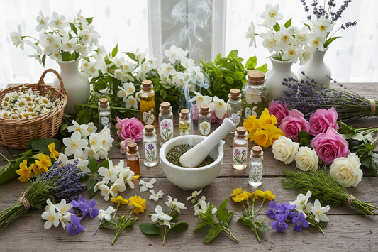Ostara Herbs: Jasmine, Rose & Violet