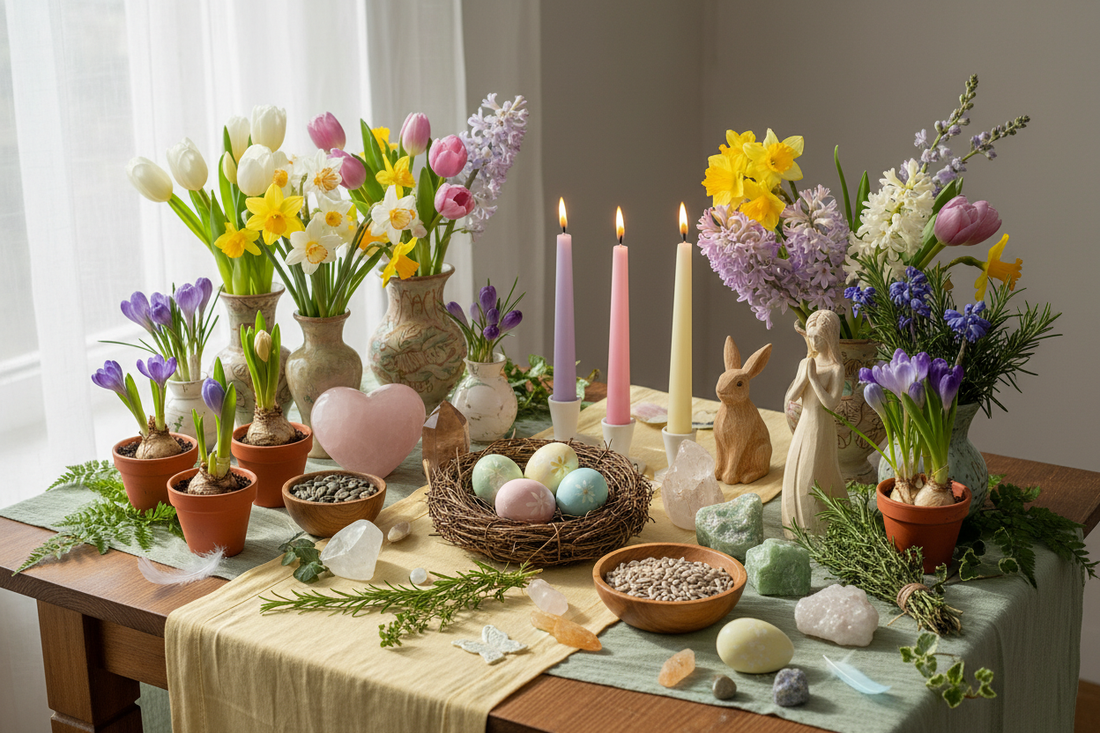 Ostara Altar & Decorations: Spring Equinox Harvest Setup