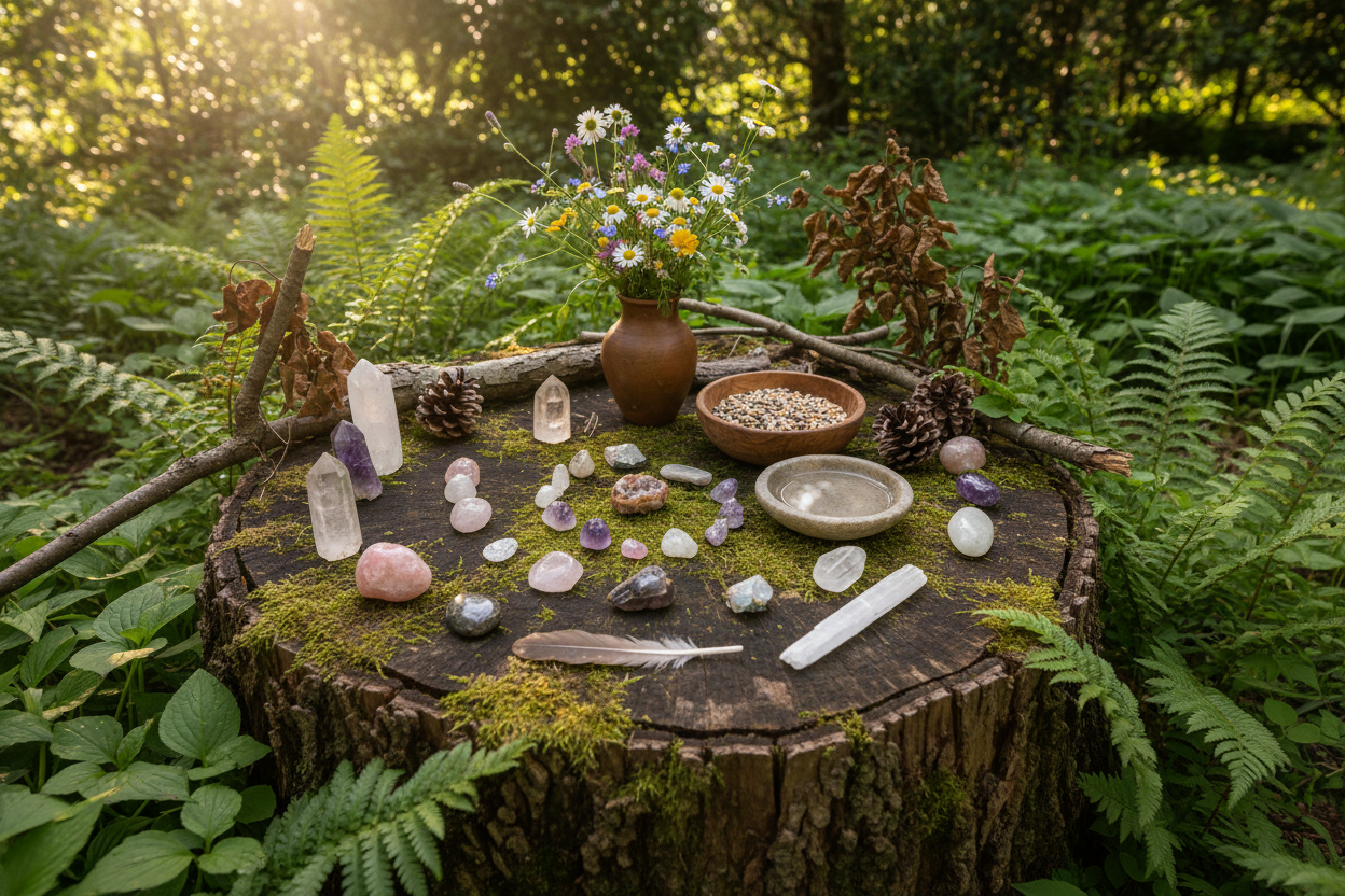 Outdoor Altar: Nature Connection, Garden Magic & Seasonal Sacred Space ...