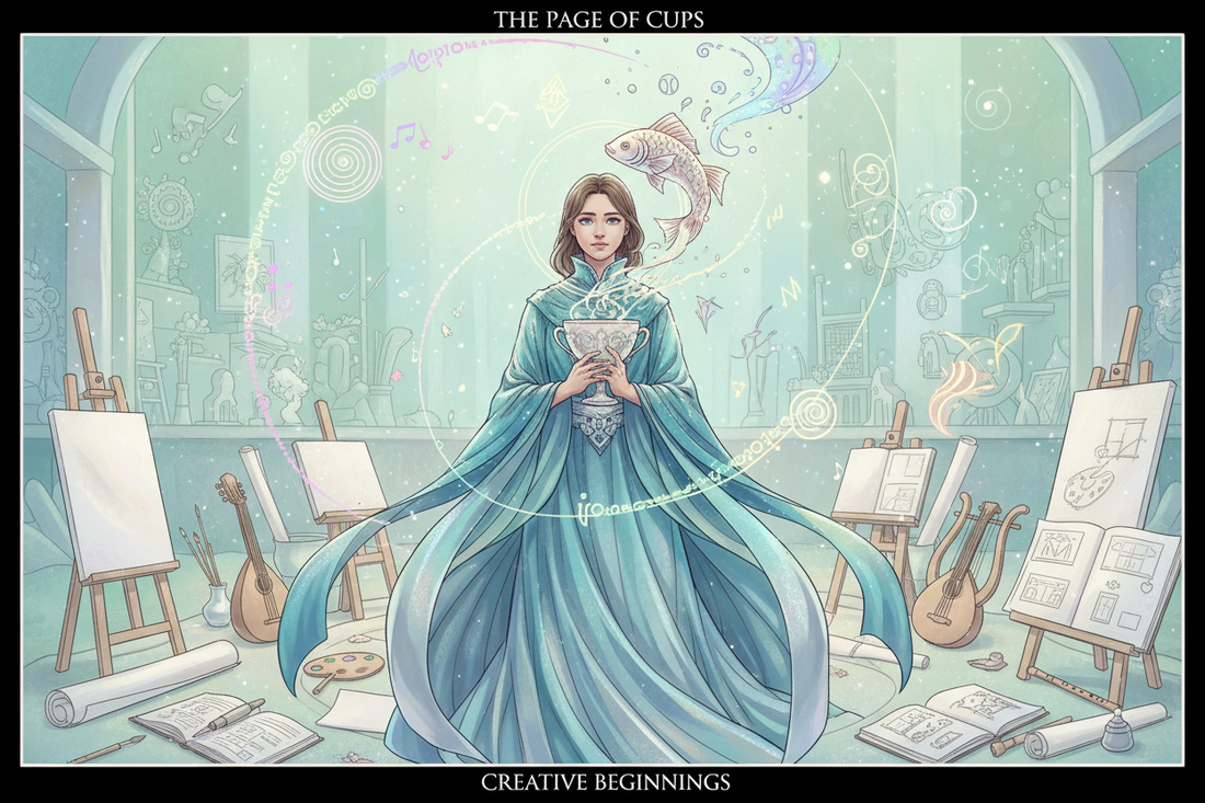 Page of Cups in Career Readings: Creative Beginnings & Emotional Work - Nicole's ritual universe