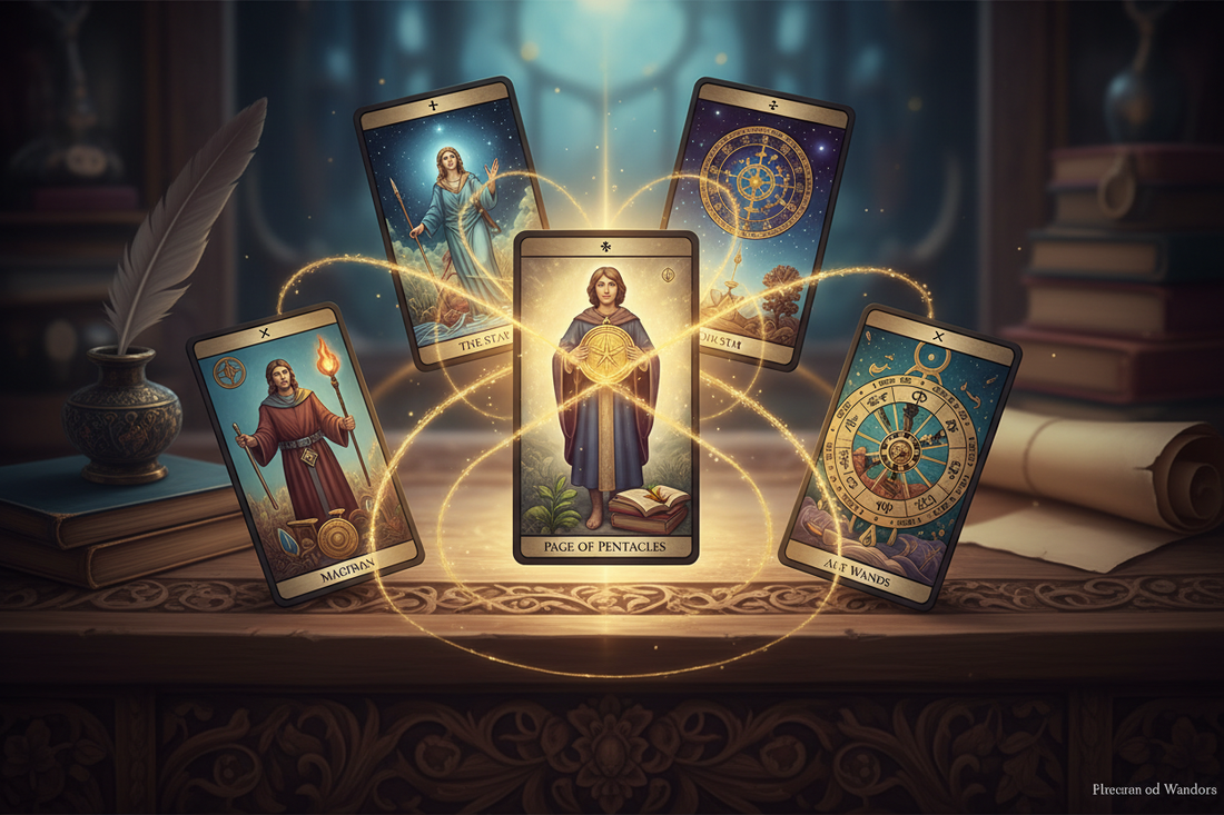 Page of Pentacles Combinations: With Major & Minor Arcana