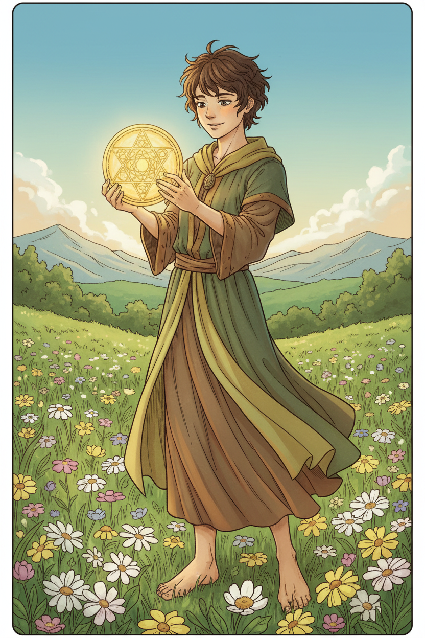 Page of Pentacles (Light Path): Tarot Card Meaning, Ritual & Meditation Nicole's ritual universe