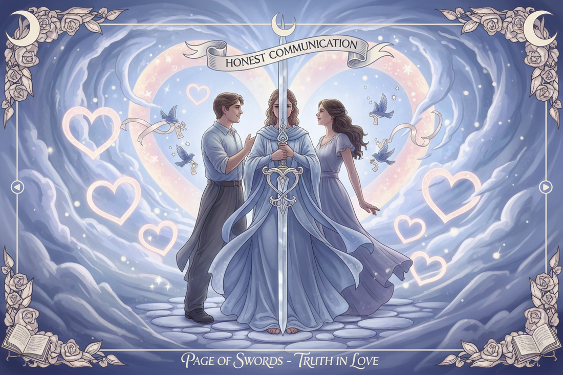 Page of Swords in Love Readings: Honest Communication & Mental Connection - Nicole's ritual universe