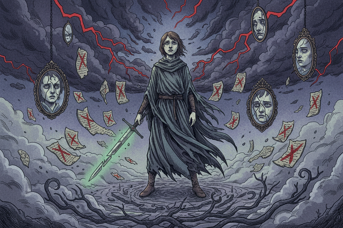 Page of Swords Reversed: Blocked Communication & Mental Confusion