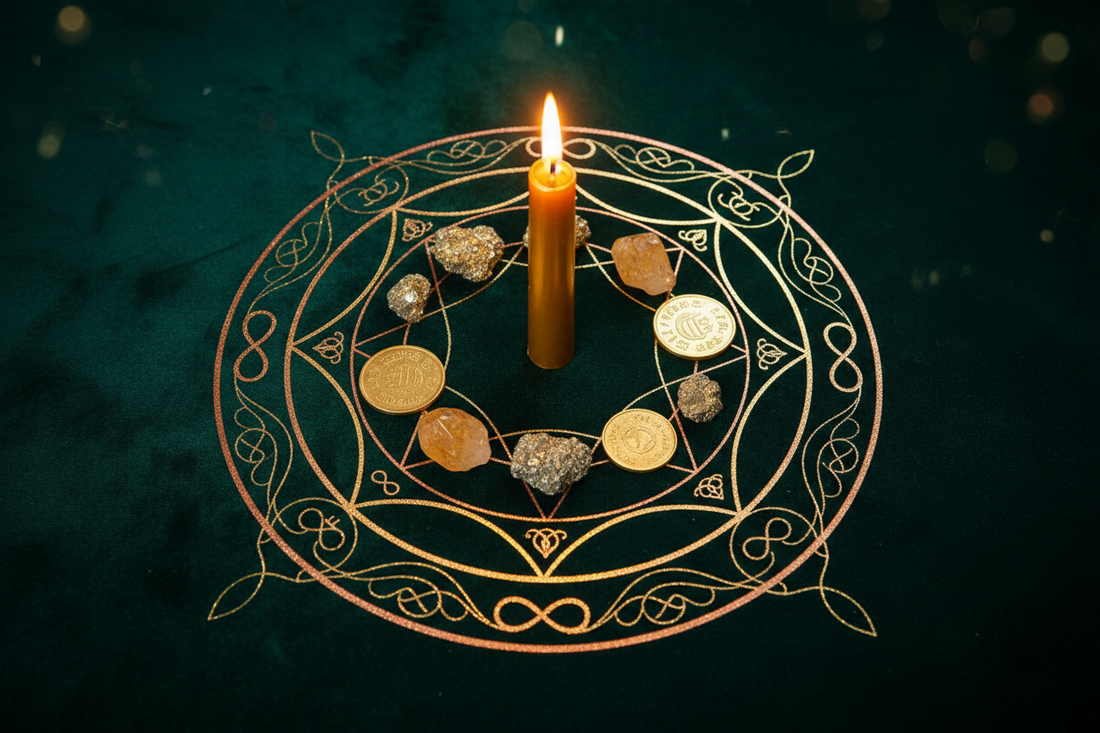 Pecunia Infinita Candle: Money Magnet Magic Circle Guide