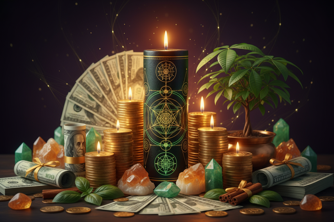 Pecunia Infinita Candle: Money Magnet Magic Circle Guide