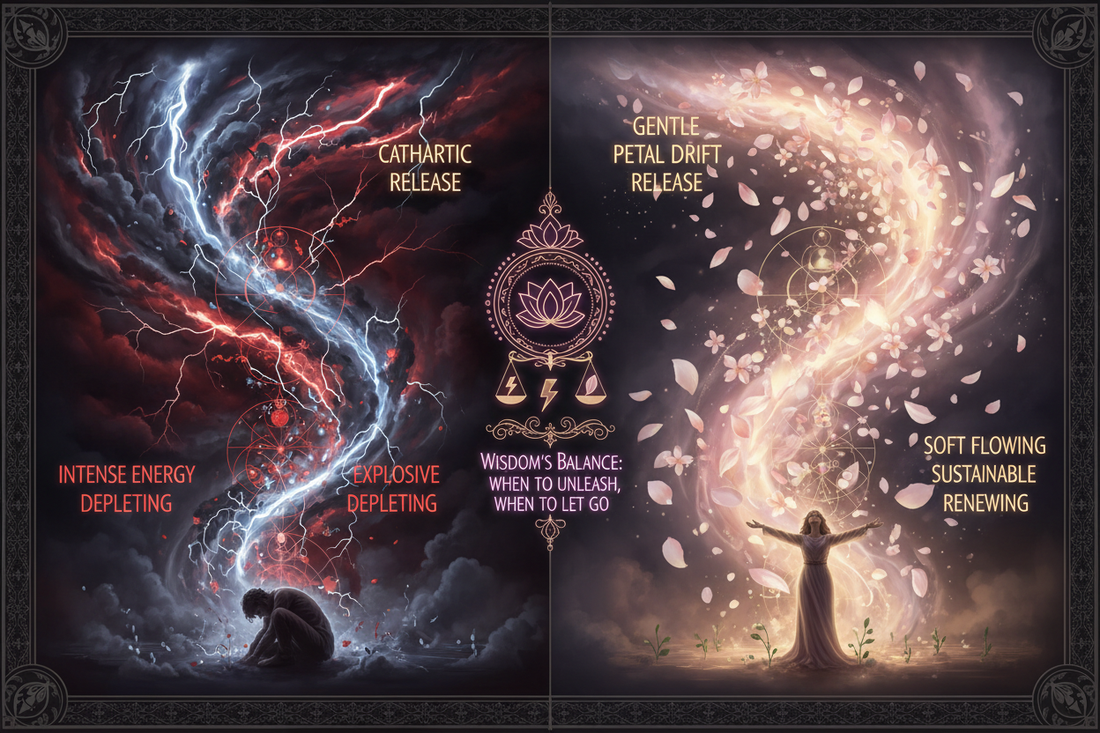 When to Use Petal Drift vs Cathartic Release - Nicole's ritual universe