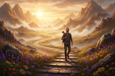 Pilgrimage Ritual: Sacred Journey in Light