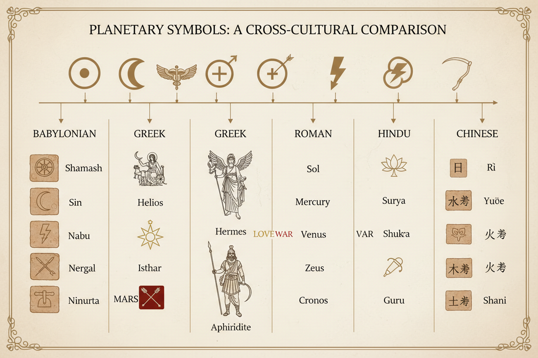 Planetary Correspondences Across Cultures: Independent Discovery or Universal Truth? - Nicole's ritual universe