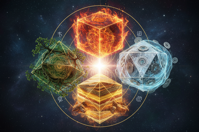 Platonic Solids ↔ Five Elements: 3D Archetypes