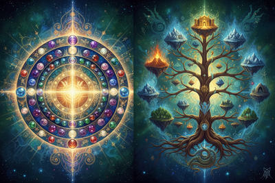 Pleroma vs Yggdrasil: Cosmic Structures