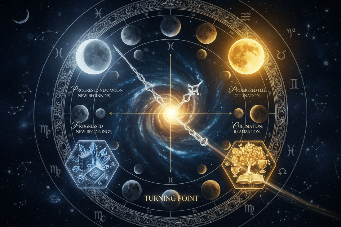 Progressed New Moon and Full Moon: Major Life Turning Points