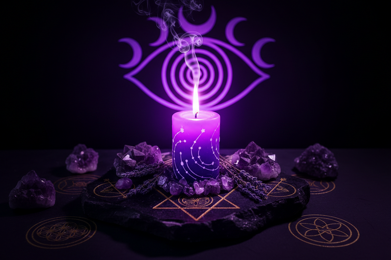 Purple Candle & the Third Eye: Awakening Inner Vision and Psychic Sight