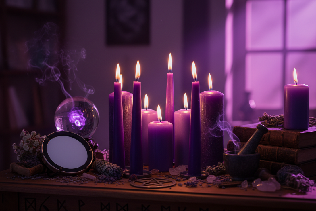 Purple Candles: Spirituality, Power, Intuition - Nicole's ritual universe