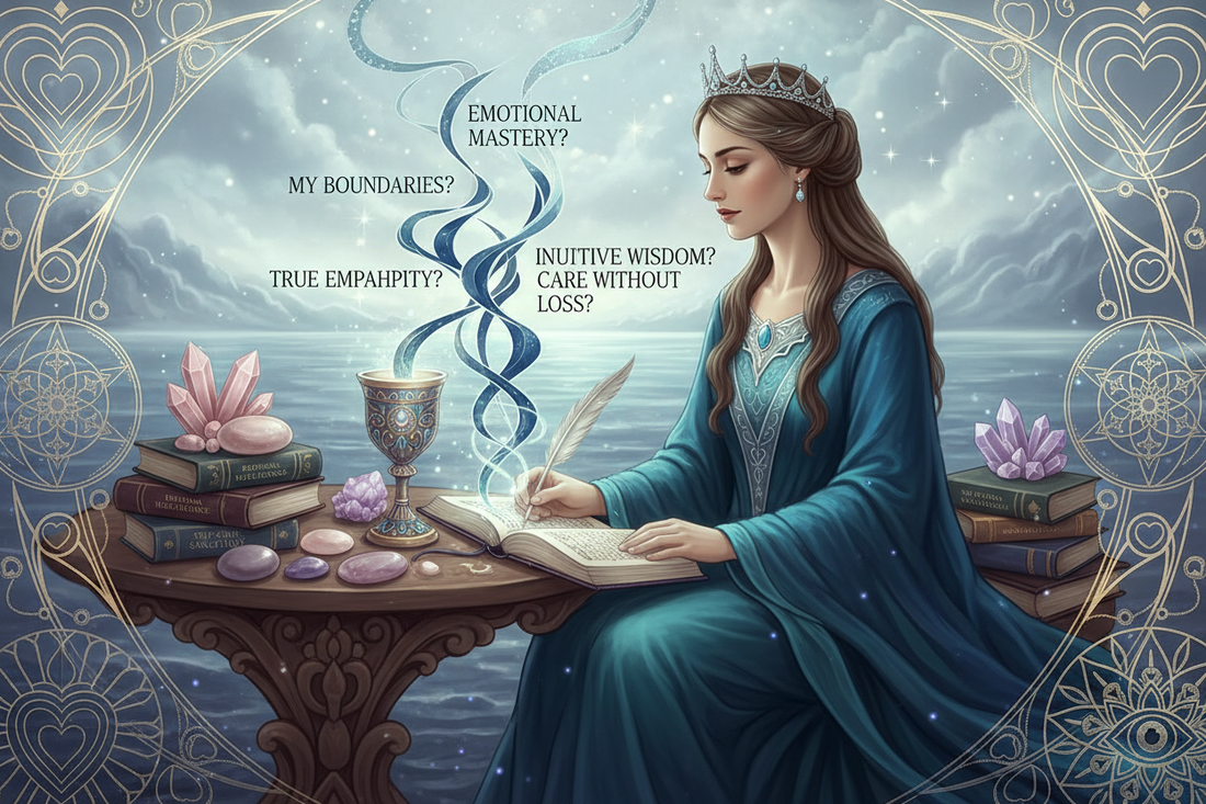 Queen of Cups Journal Prompts: 15 Questions for Self-Discovery - Nicole's ritual universe