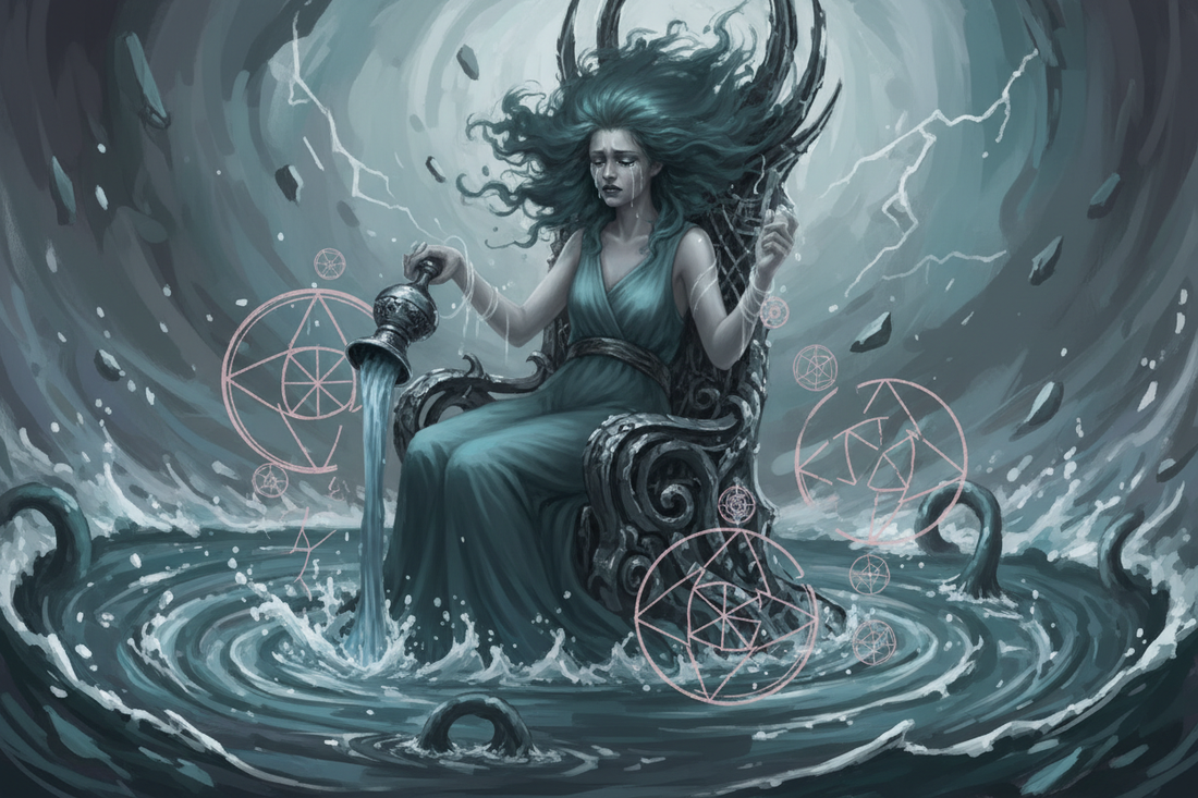 Queen of Cups Reversed: Emotional Overwhelm & Lost Boundaries - Nicole's ritual universe