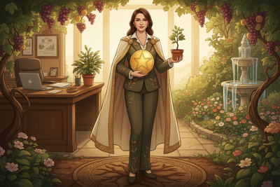 Queen of Pentacles in Career Readings: Practical Success & Abundance