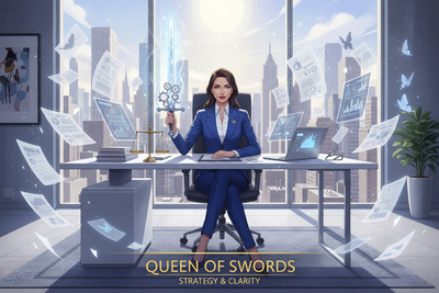 Queen of Swords in Career Readings: Clear Judgment & Strategic Leadership