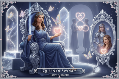 Queen of Swords in Love Readings: Honest Communication & Emotional Maturity