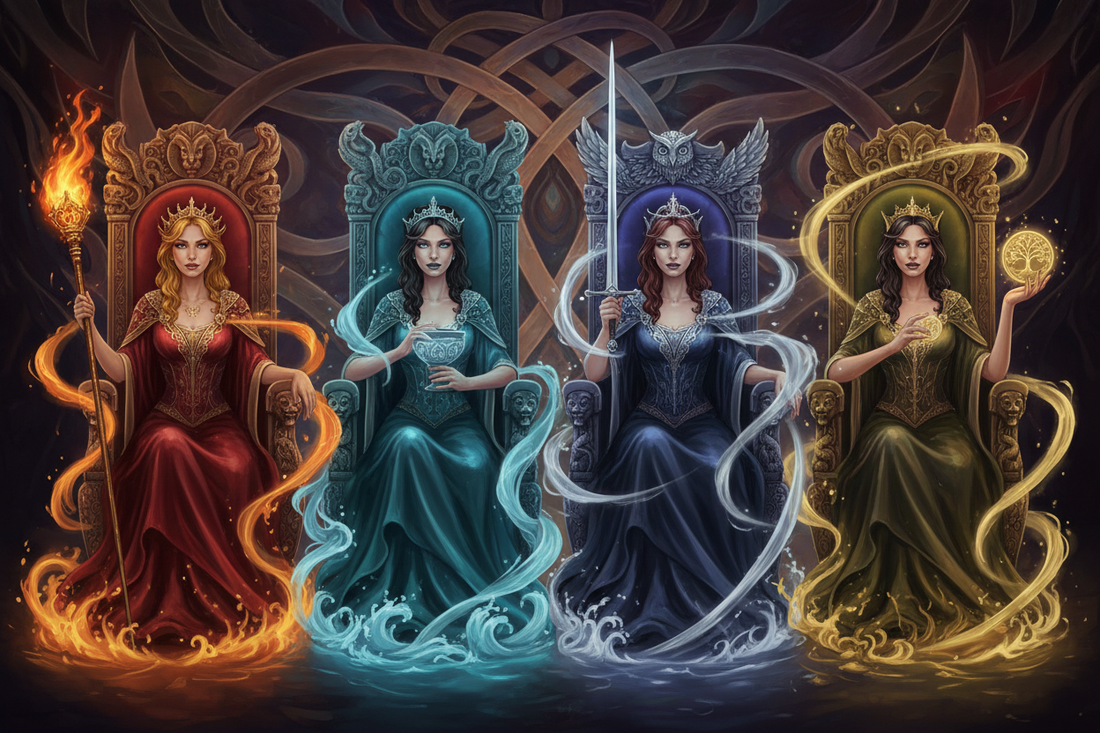 Queens in Tarot: Mastery, Nurturing & Inner Power