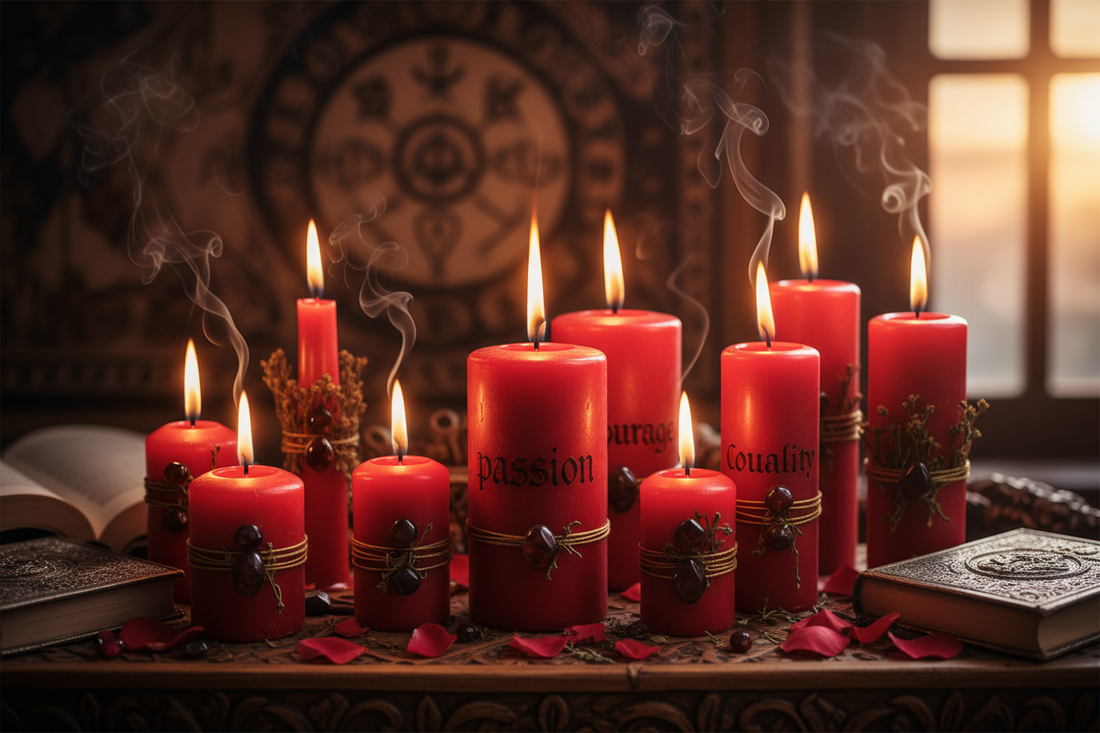 Red Candles: Passion, Courage, Vitality - Nicole's ritual universe