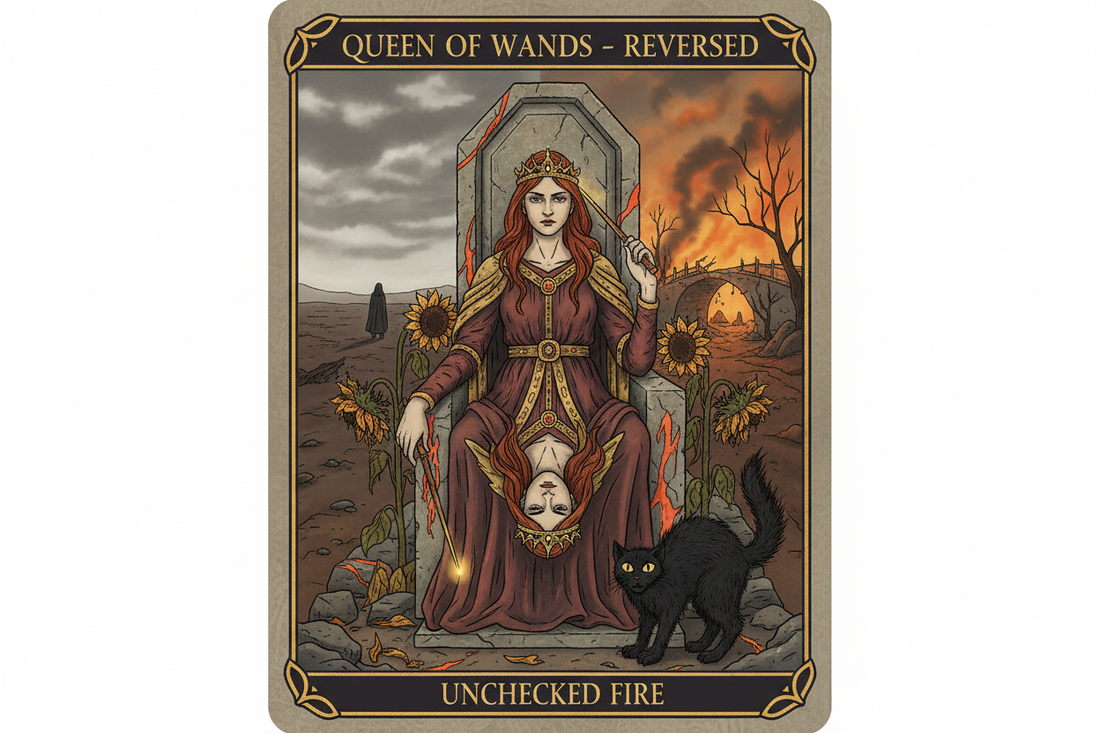Queen of Wands Reversed: Self-Doubt or Domineering Control - Nicole's ritual universe