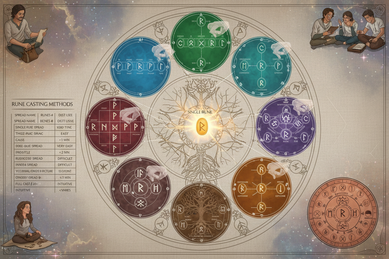 Rune Casting Methods: 10 Different Spreads | Complete Guide to Layouts ...