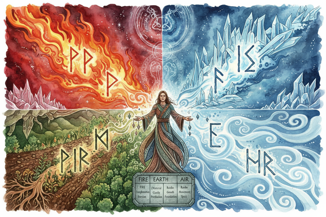 Rune Elements: Fire, Ice, Earth, Air