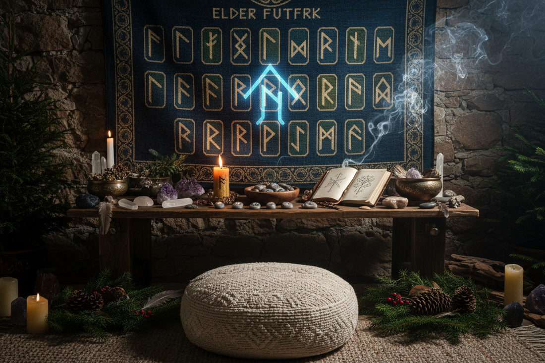 Rune Tapestry: Sacred Space Setup Nicole's ritual universe