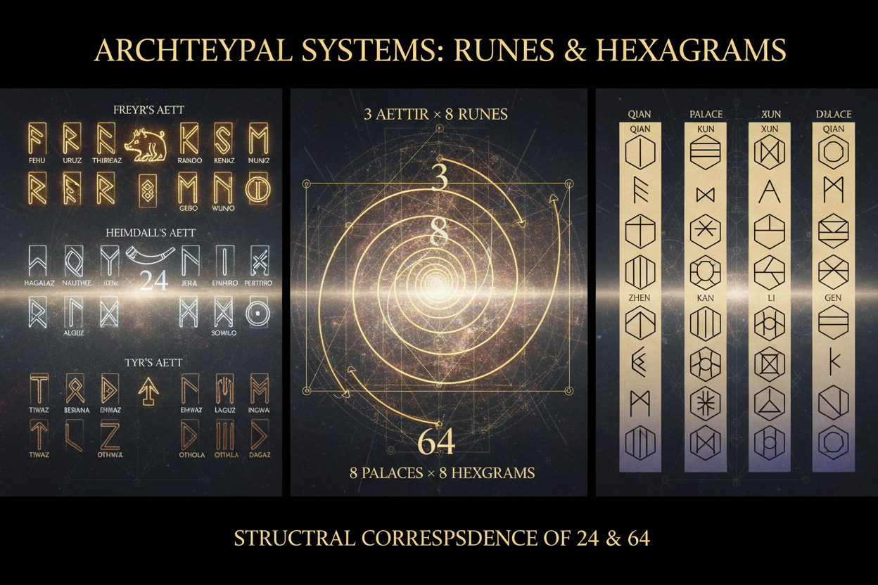 Symbolic Structure: 24 Runes ↔ 64 Hexagrams | Eight-Fold Organization ...