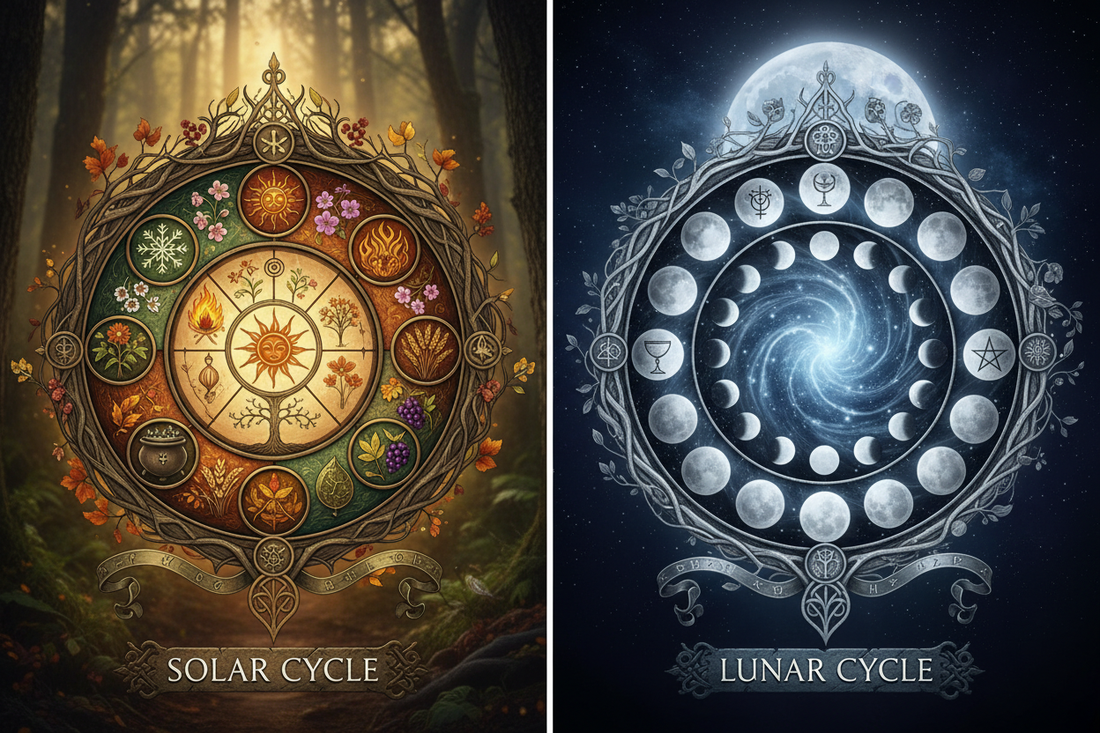 Sabbat vs Esbat: Wheel vs Moon - Nicole's ritual universe