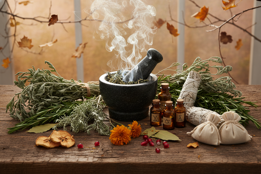 Samhain Herbs: Mugwort, Wormwood & Rosemary