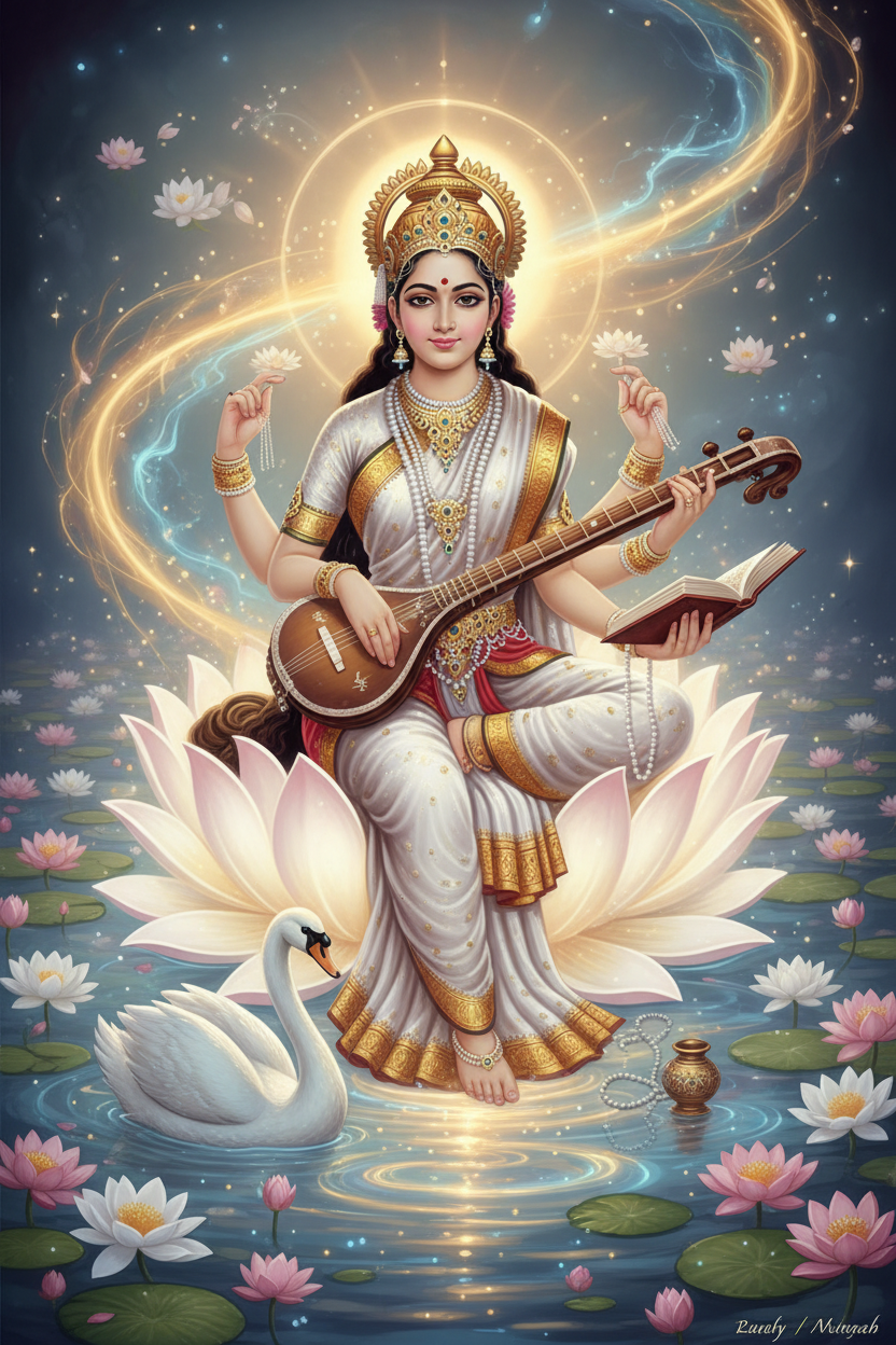 Working with Saraswati: Complete Guide to the Hindu Goddess of Wisdom and the Arts