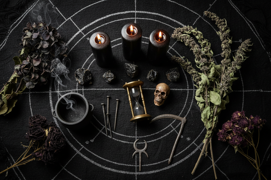 Saturn Altar: Crystals, Symbols & Ritual for Discipline, Boundaries & Shadow Work