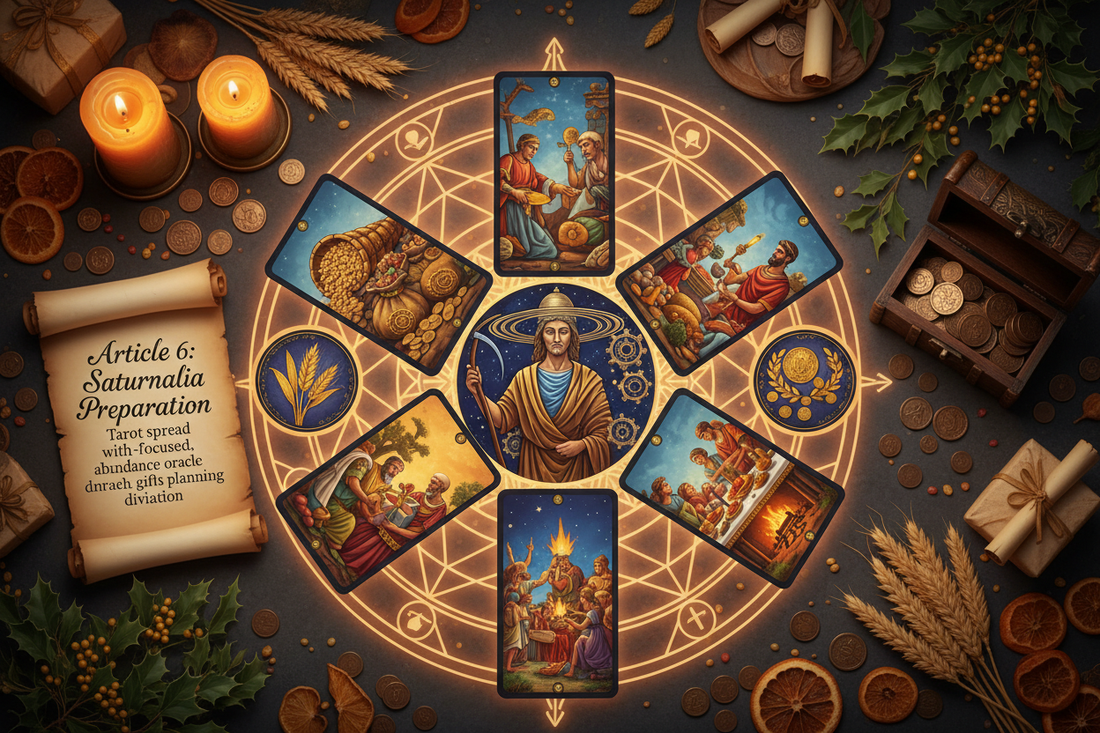 Saturnalia Preparation Divination: Saturn Tarot Spreads and Festival Planning Readings