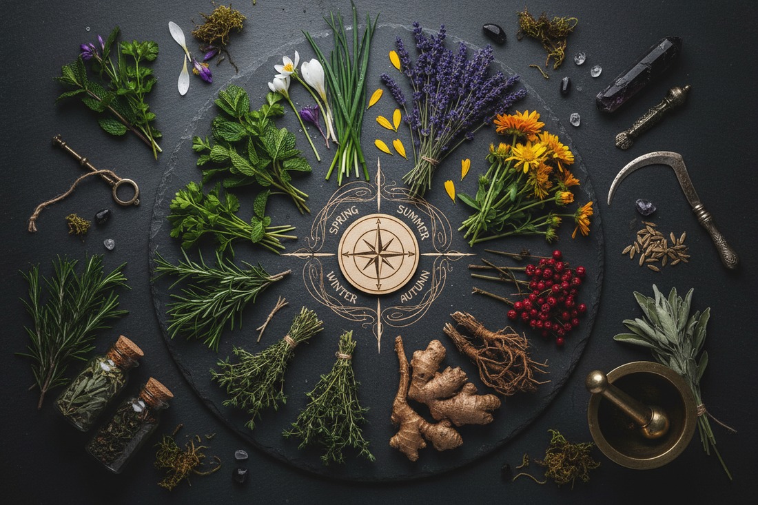 Seasonal Herb Harvest Calendar: Spring, Summer, Autumn & Winter