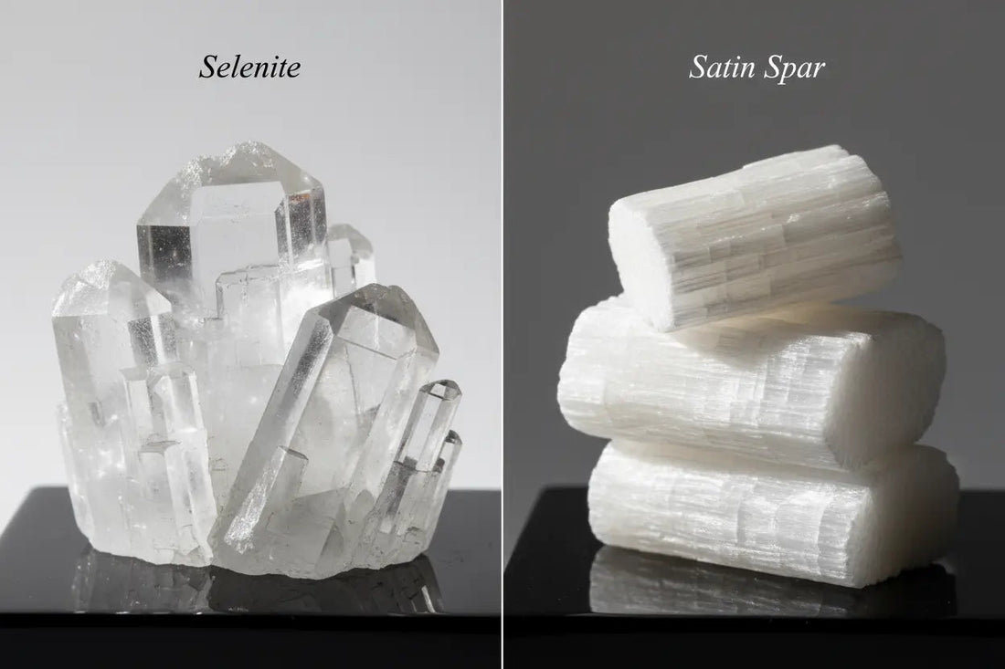 Selenite vs Satin Spar: What's the Difference? - Nicole's ritual universe