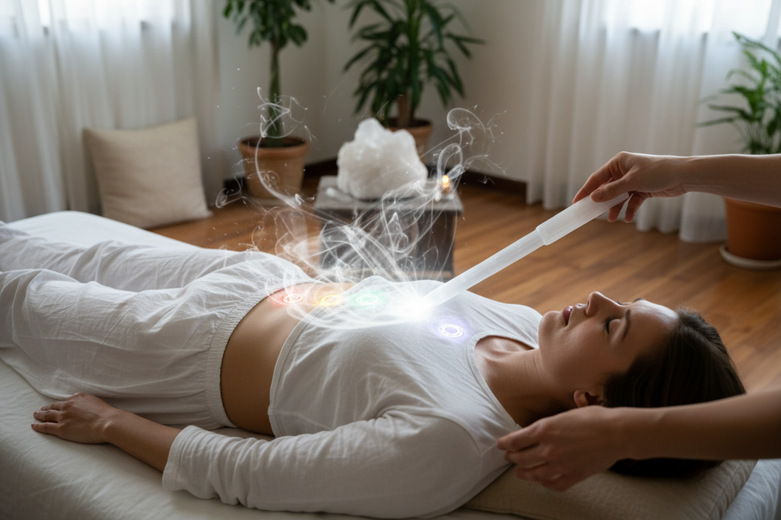 Selenite Wand Techniques: Energy Clearing & Chakra Work