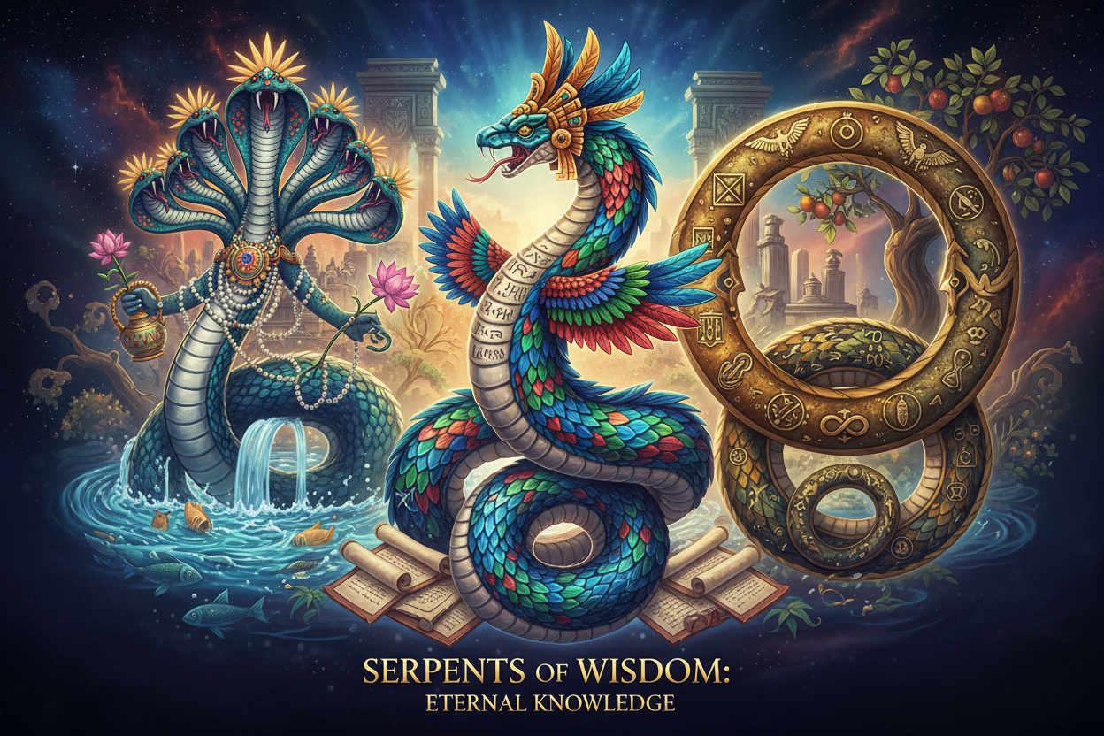Serpents and Wisdom: Quetzalcoatl, Naga, Ouroboros | Serpent Mythology ...