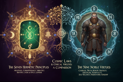Seven Hermetic Principles vs Nine Noble Virtues (Norse)