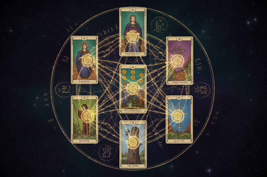 Seven of Pentacles Combinations: With Major & Minor Arcana - Nicole's ritual universe