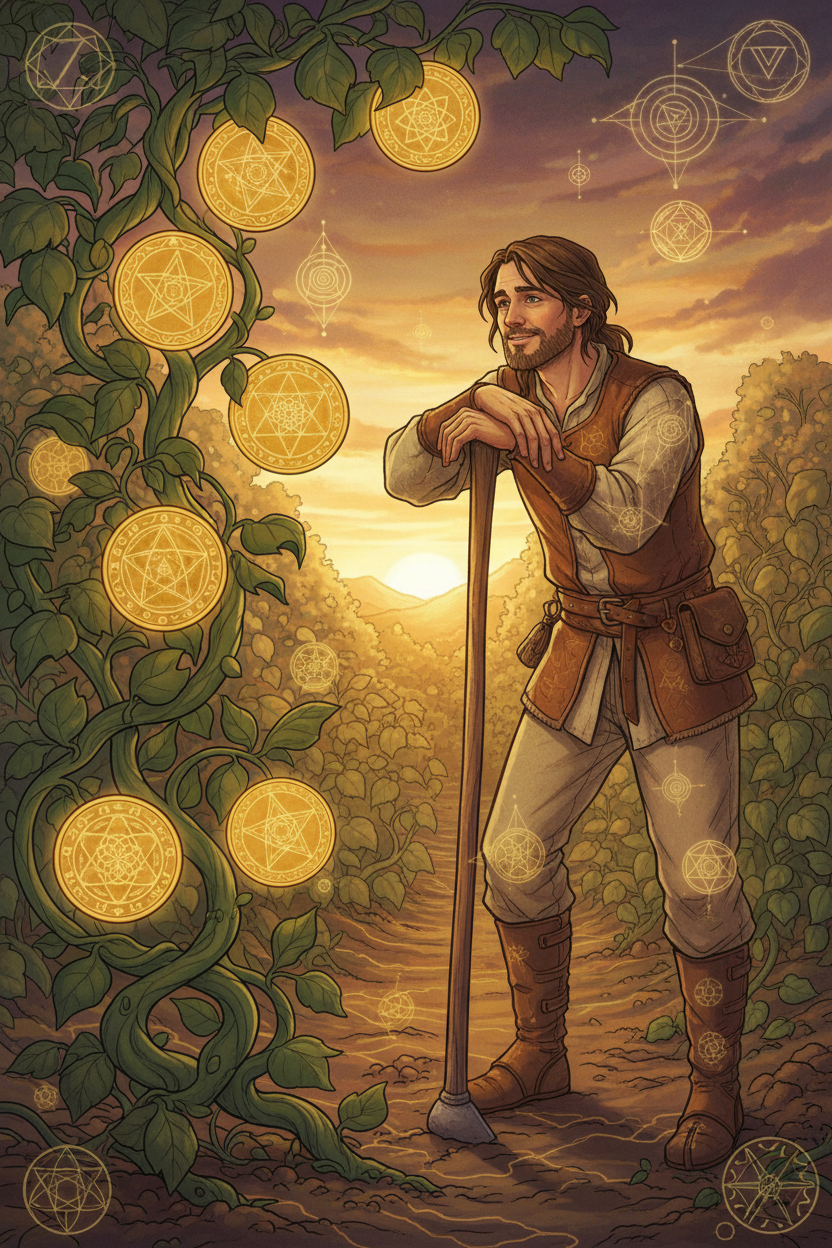 Seven of Pentacles (Light Path): Tarot Card Meaning, Ritual & Meditation Nicole's ritual universe