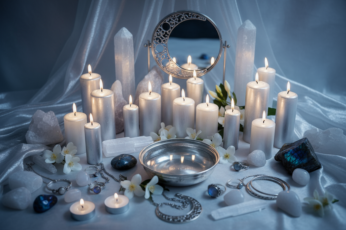 Silver Candle Magic: Lunar Feminine Intuition & Dreams