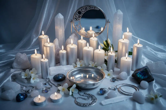 Silver Candle Magic: Lunar Feminine Intuition & Dreams - Nicole's ritual universe