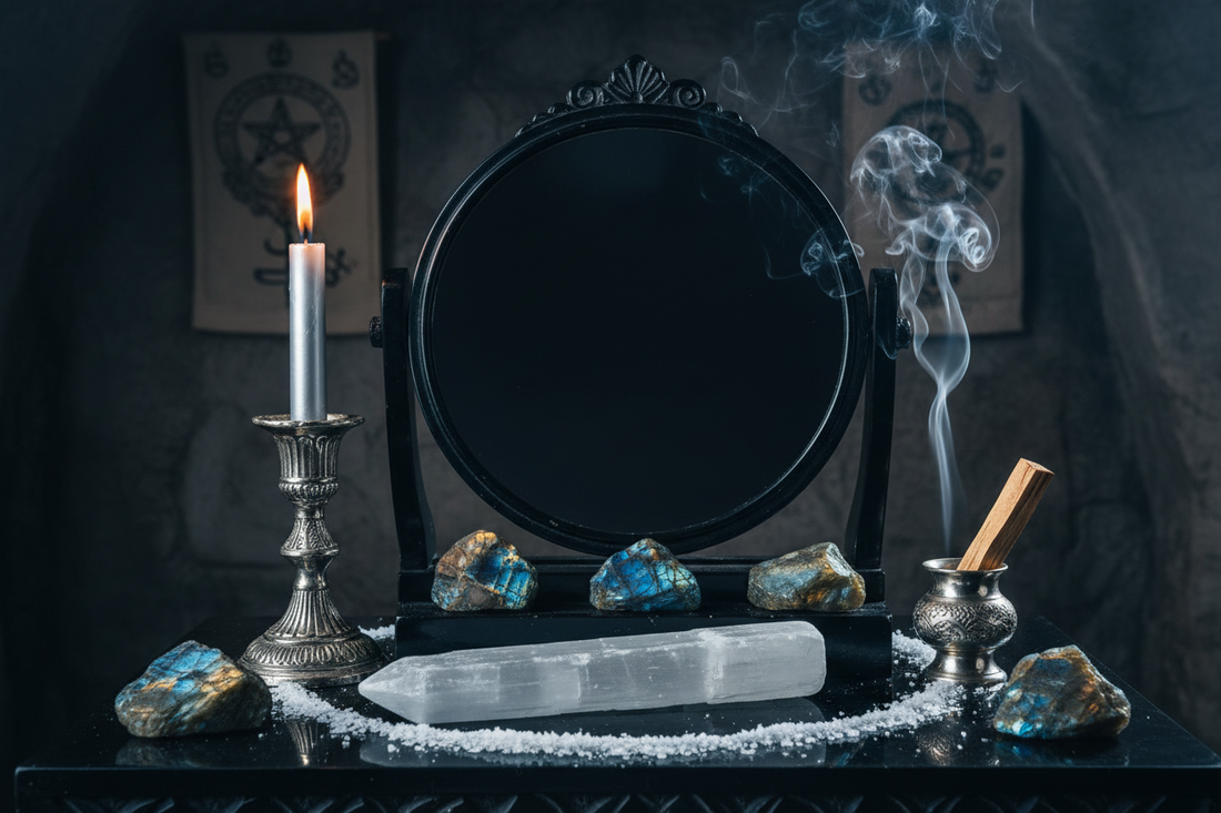 Silver Candle Psychic Protection & Mirror Magic: Reflecting Harm Away